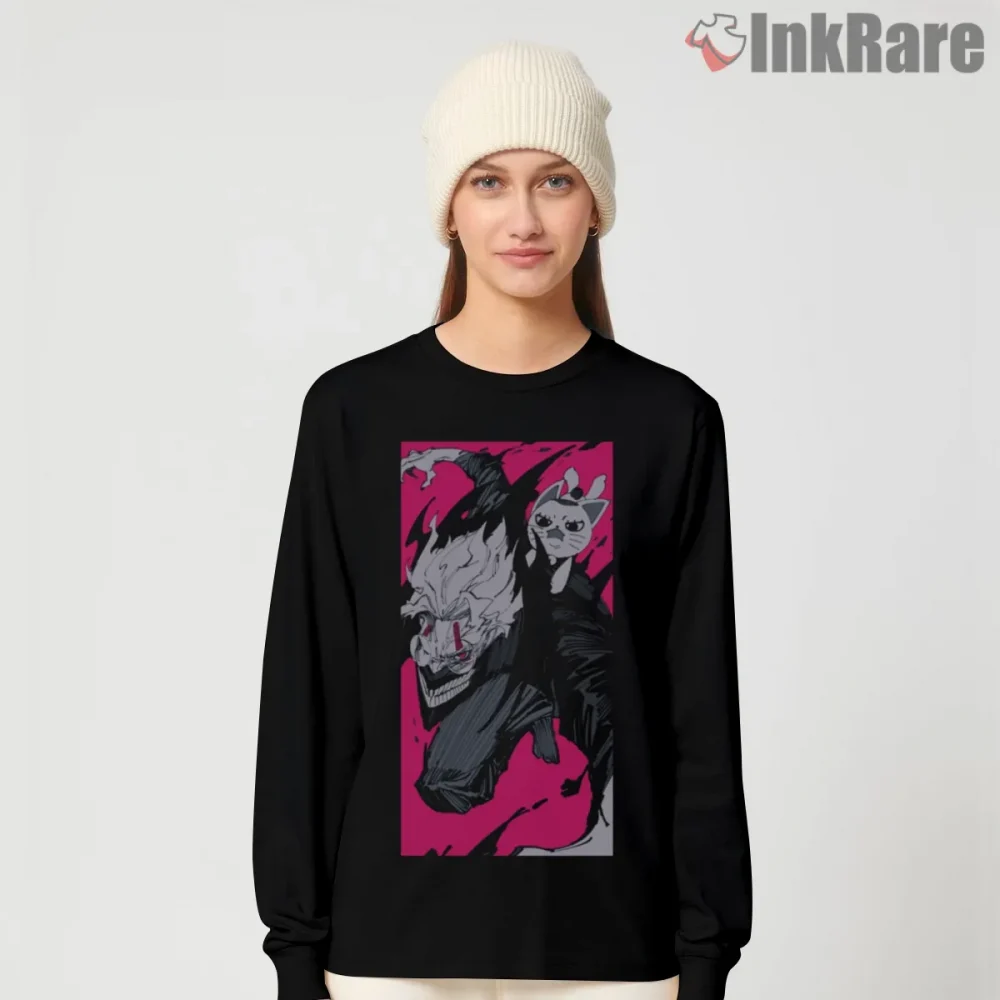 Okarun Dark Transformation Anime Poster Shirt on black long sleeve shirt for women graphic tee