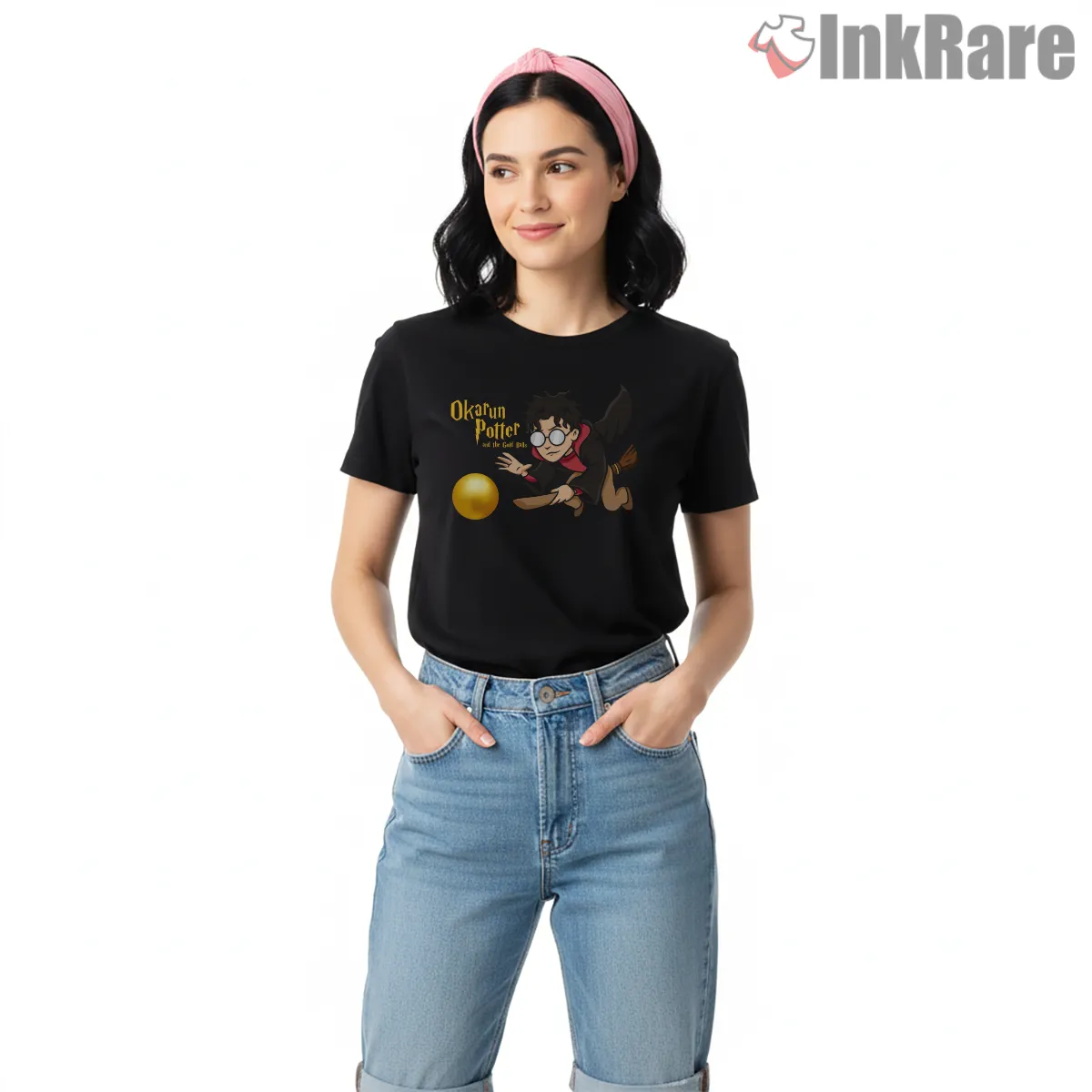 Okarun Magic Orb Adventure Parody Anime Short Sleeve Black Okarun Magic Orb Adventure Parody Anime Shirt on black short sleeve shirt for women graphic tee