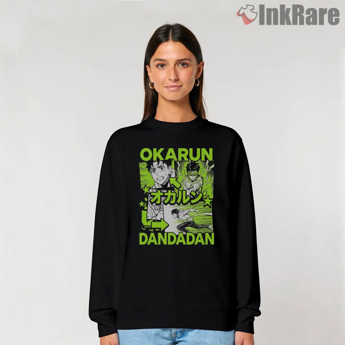 Okarun Manga Panel Action Collage Shirt on graphic shirt for women graphic tee