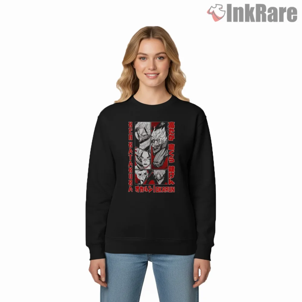 Okarun Manga Panel Horror Transformation Shirt on graphic shirt for women graphic tee