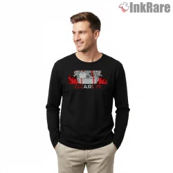 Okarun Psychic Rage Anime Portrait Shirt on black long sleeve shirt for men graphic tee