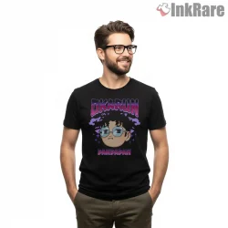 Okarun Retro Sunglasses Anime Graphic Shirt on black short sleeve shirt for men graphic tee