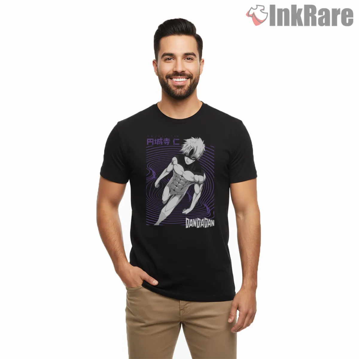 Okarun Supernatural Vision Energy Anime Short Sleeve Black Okarun Supernatural Vision Energy Anime Shirt on black short sleeve shirt for men graphic tee