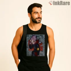 Okarun Yokai Possession Anime Portrait Shirt on black tank top for men graphic tee