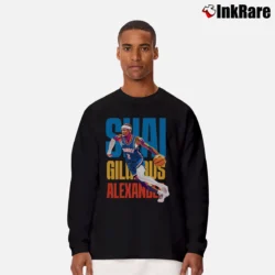 Men’s Oklahoma City Thunder Shai Gilgeous Alexander Long-Sleeve Shirt in black | Sleek, Lightweight, Year-Round Wear