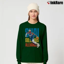 Women’s Oklahoma City Thunder Shai Gilgeous Alexander Long-Sleeve Top in forest green | Sleek, Versatile, All-Season