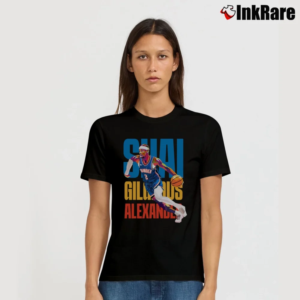 Women’s Oklahoma City Thunder Shai Gilgeous Alexander Signature T-Shirt in black | Soft, Flattering Fit