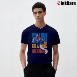 Men’s Oklahoma City Thunder Shai Gilgeous Alexander V-Neck Tee in navy | Sharp, Breathable, Everyday Staple