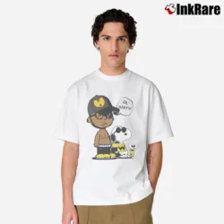 Men’s Ol Dirty Charlie Brown Snoopy And Woodstock Wu Tang Classic T-Shirt in white | Soft, Breathable Everyday Wear