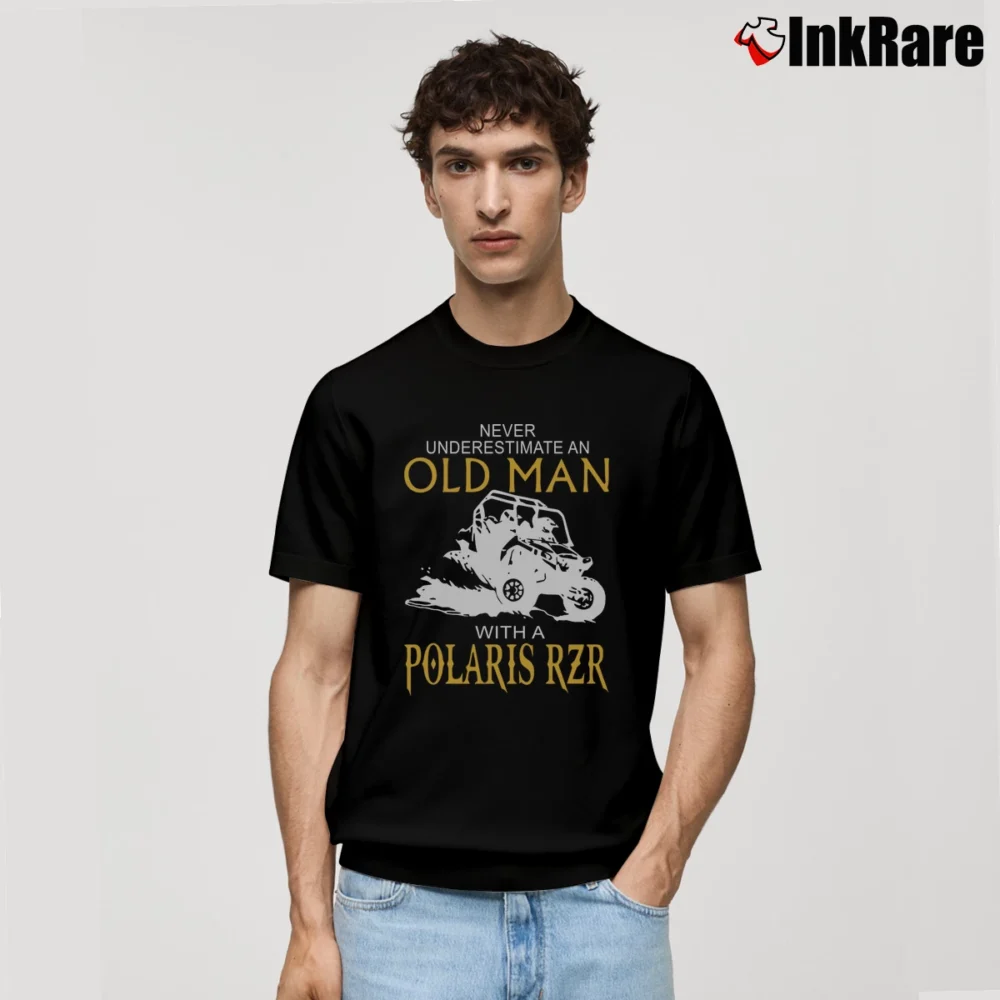 Men’s Old Man With Polaris Rzr Off Road Classic T-Shirt in black | Soft, Breathable Everyday Wear
