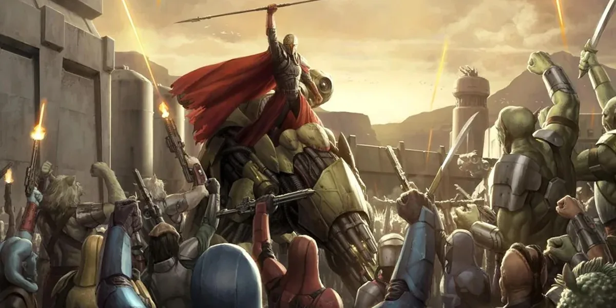 Large scale warfare during the Old Republic showing the pressure placed on institutions like the Jedi Order