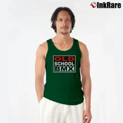 Men’s Old School BMX for Vintage Bike Enthusiasts Tank Top in forest green | Breathable, Active-Friendly Design