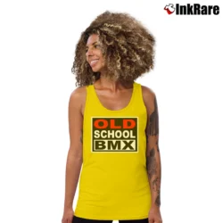 Women’s Old School BMX for Vintage Bike Enthusiasts Tank Top in yellow | Lightweight, Movement-Friendly