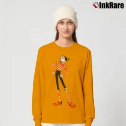 Women’s Olive by Adi Oyl Popeye Tattoo Art Long-Sleeve Top in orange | Sleek, Versatile, All-Season
