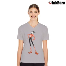 Women’s Olive by Adi Oyl Popeye Tattoo Art V-Neck Tee in sport grey | Chic Neckline, Soft Texture