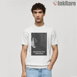 Oliver Sykes Shadow Portrait Shirt on white short sleeve shirt for men graphic tee