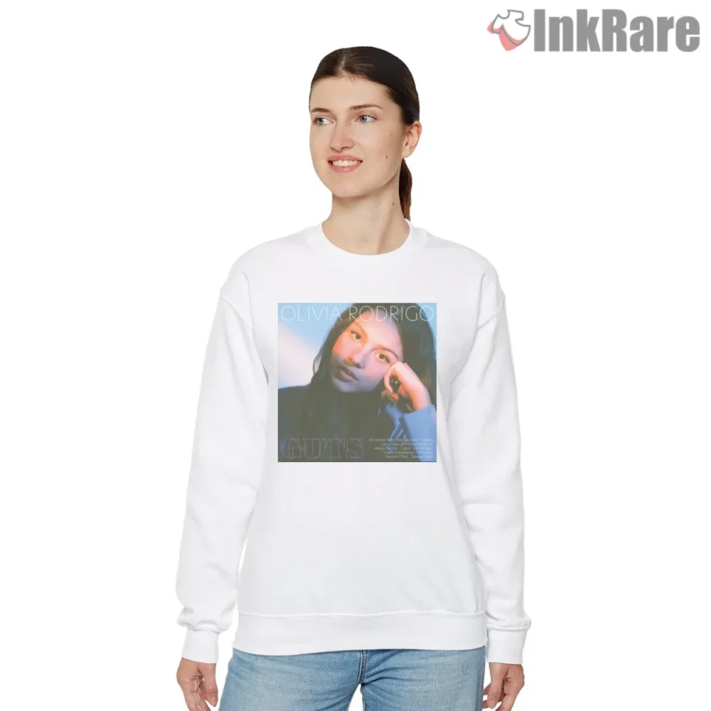 Olivia Rodrigo Guts Tribute Album Cover Portrait Shirt on graphic shirt for women graphic tee