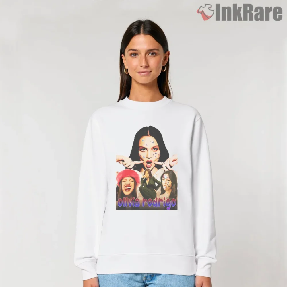 Olivia Rodrigo Multi Photo Collage Pop Art Shirt on graphic shirt for women graphic tee