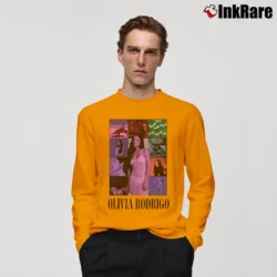 Men’s olivia rodrigo pop star fan Long-Sleeve Shirt in orange | Sleek, Lightweight, Year-Round Wear