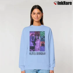 Women’s olivia rodrigo pop star fan Relaxed Sweatshirt in light blue | Soft, Laid-Back Vibe