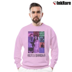 Men’s olivia rodrigo pop star fan Crewneck Sweatshirt in light pink | Cozy Fabric, Clean Style