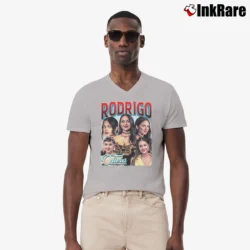 Men’s olivia rodrigo vintage style retro pop music V-Neck Tee in sport grey | Sharp, Breathable, Everyday Staple