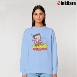 Women’s Omighty Worldwide Delivery Graphic Relaxed Sweatshirt in light blue | Soft, Laid-Back Vibe