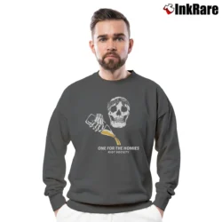 Men’s One For The Homies Quote Graphic Crewneck Sweatshirt in charcoal | Cozy Fabric, Clean Style