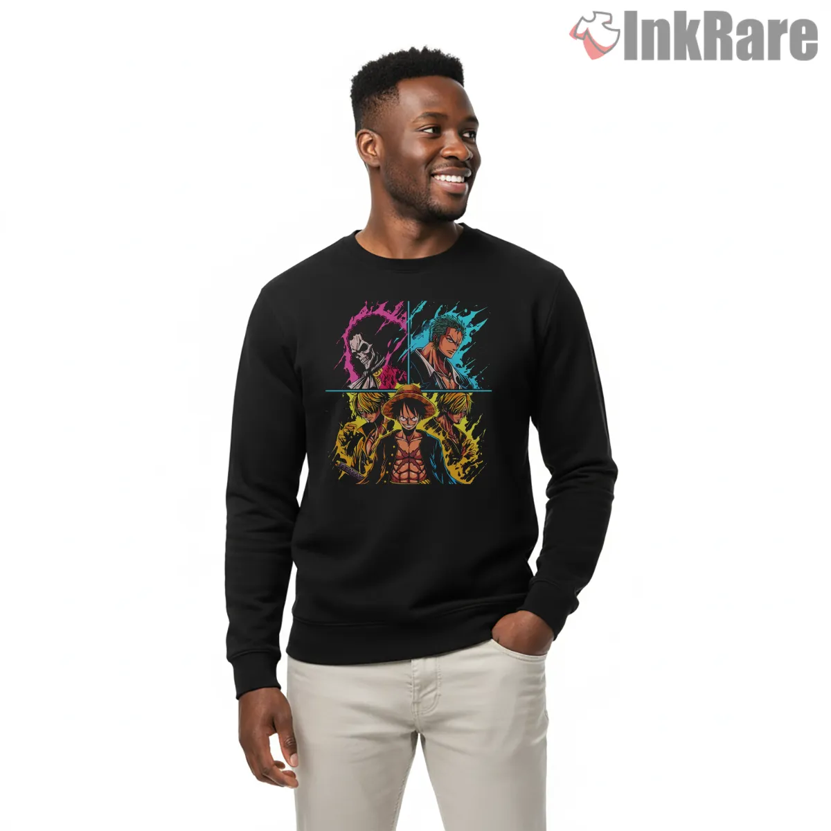 One Piece Legends Split Panel Anime Heroes Shirt on graphic shirt for men graphic tee