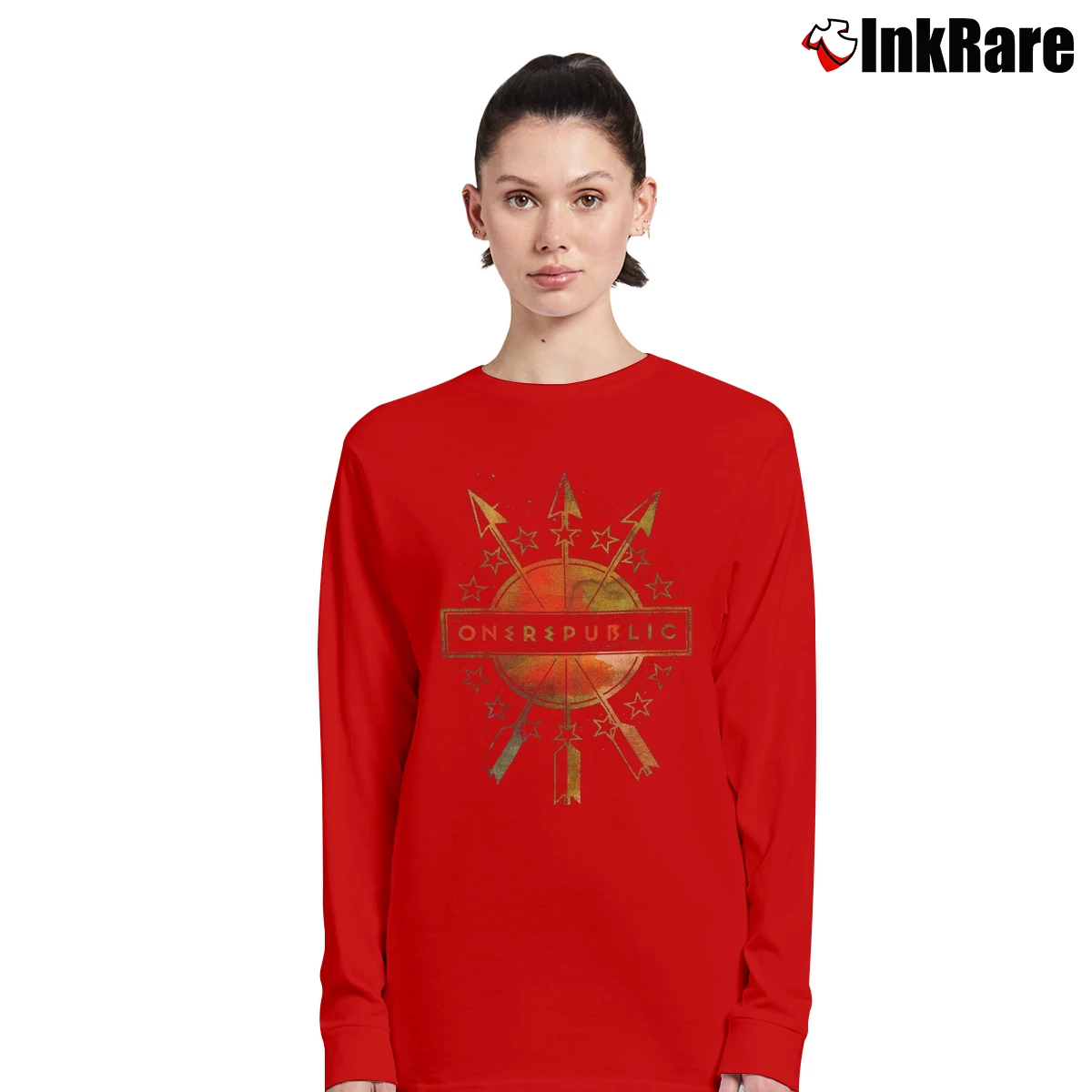 Women’s OneRepublic Color Arrows Long-Sleeve Top in red | Sleek, Versatile, All-Season