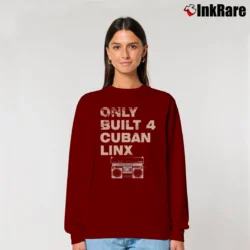 Women’s only built 4 cuban linx raekwon classic hip hop album Relaxed Sweatshirt in maroon | Soft, Laid-Back Vibe