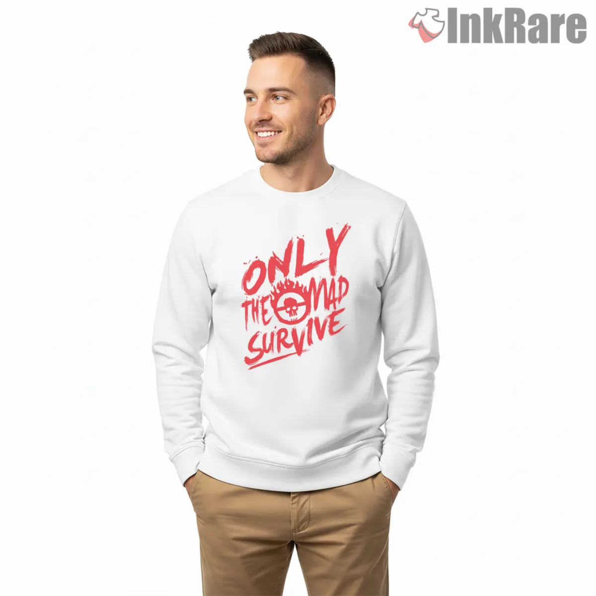 Only The Mad Survive Red Brush Typography Shirt Only The Mad Survive Red Brush Typography Shirt on graphic shirt for men graphic tee
