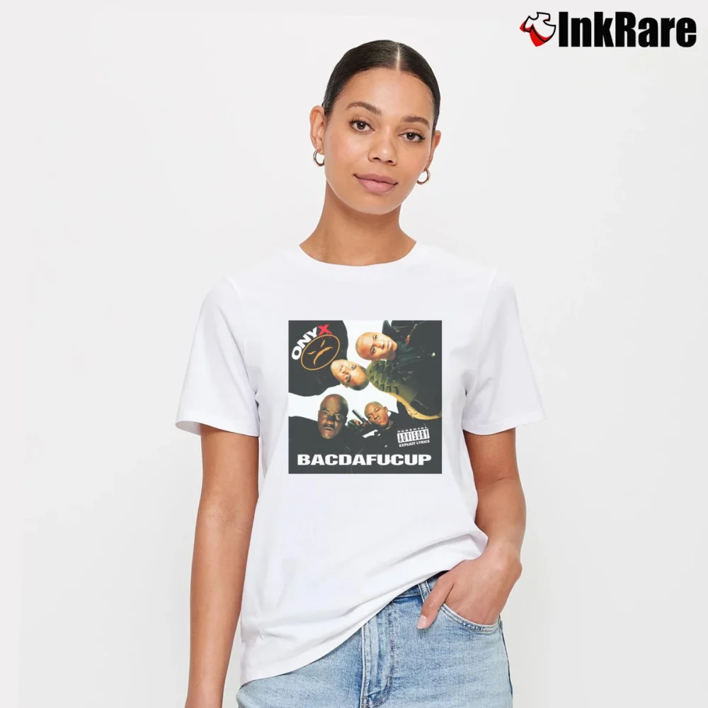 Women’s Onyx Bacdafucup Signature T-Shirt in white | Soft, Flattering Fit