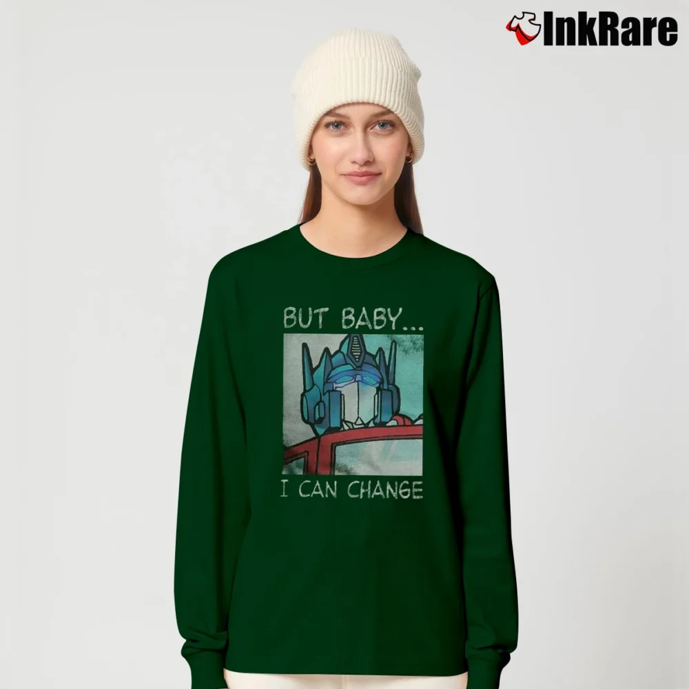 Women’s Optimus Prime 80s Transformers Long-Sleeve Top in forest green | Sleek, Versatile, All-Season