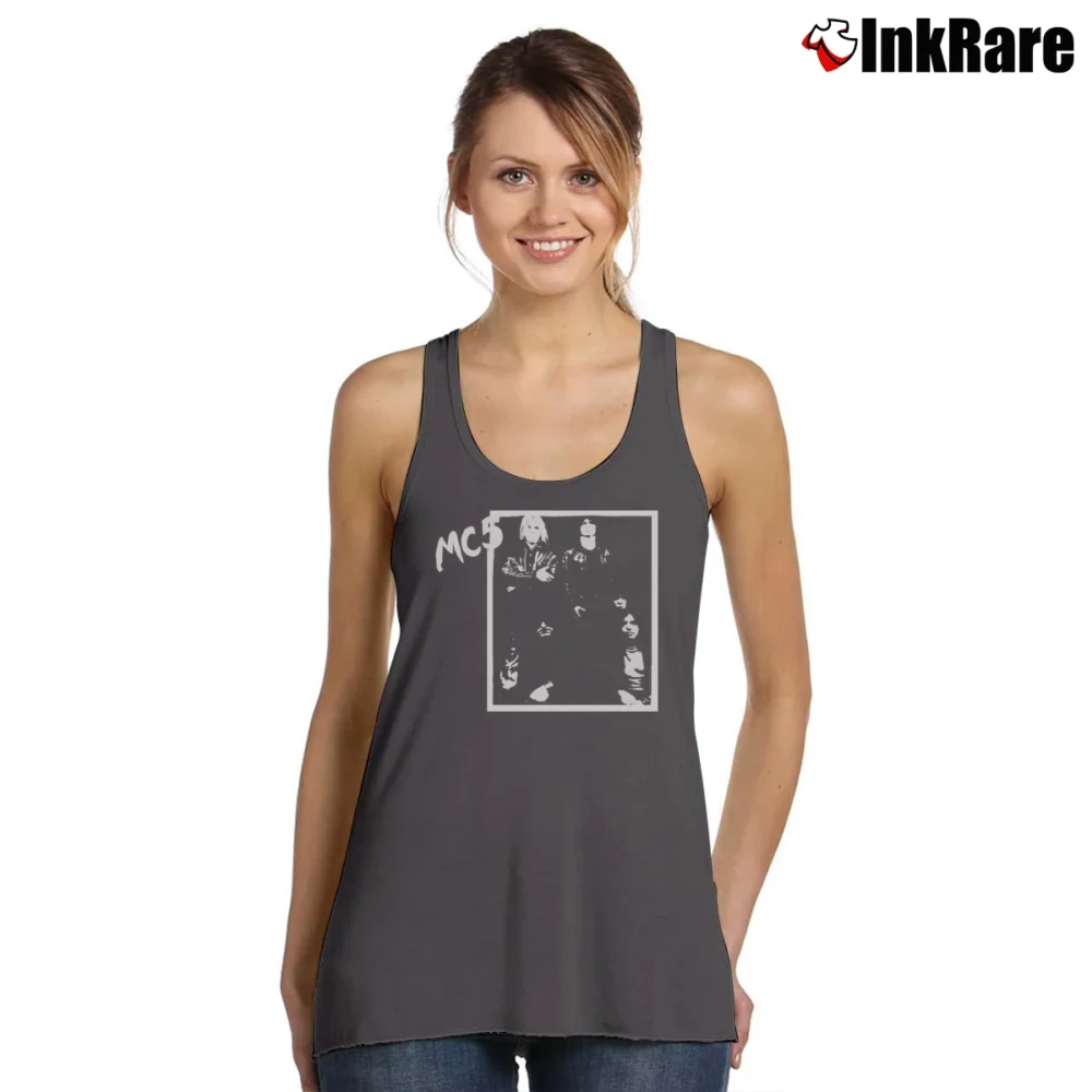 Women’s Original MC5 Vintage 80s Band Tank Top in charcoal | Lightweight, Movement-Friendly
