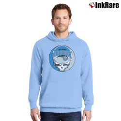 Men’s Orlando Magic Basketball Grateful Dead Steal Your Face for Music and Sports Fans Pullover Hoodie in light blue | Cozy, Durable, Modern Fit