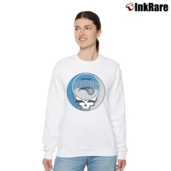 Women’s Orlando Magic Basketball Grateful Dead Steal Your Face for Music and Sports Fans Relaxed Sweatshirt in white | Soft, Laid-Back Vibe