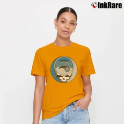 Women’s Orlando Magic Basketball Grateful Dead Steal Your Face for Music and Sports Fans Signature T-Shirt in orange | Soft, Flattering Fit