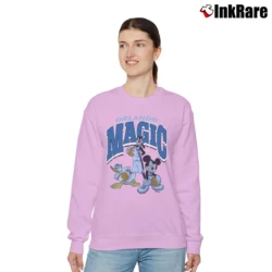 Women’s Orlando Magic Mickey Mouse Basketball Squad Relaxed Sweatshirt in light pink | Soft, Laid-Back Vibe
