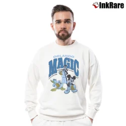 Men’s Orlando Magic Mickey Mouse Basketball Squad Crewneck Sweatshirt in white | Cozy Fabric, Clean Style