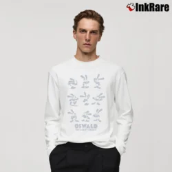 Men’s Oswald The Lucky Rabbit Disney Cartoon Long-Sleeve Shirt in white | Sleek, Lightweight, Year-Round Wear