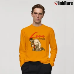 Men’s Otis Redding Love R Soul Long-Sleeve Shirt in orange | Sleek, Lightweight, Year-Round Wear