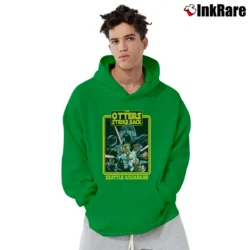 Men’s Otters Strike Back Seattle Aquarium Star Wars Parody Pullover Hoodie in irish green | Cozy, Durable, Modern Fit