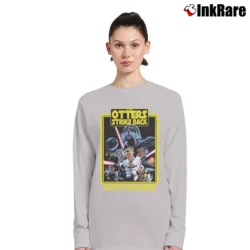 Women’s Otters Strike Back Seattle Aquarium Star Wars Parody Long-Sleeve Top in sport grey | Sleek, Versatile, All-Season