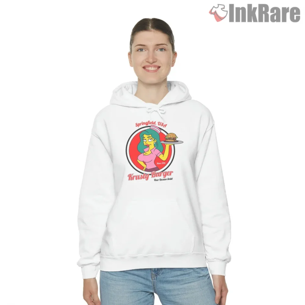 Over Dozens Sold Simpsons Sarcastic Marketing Joke Shirt on white hoodie for women graphic tee
