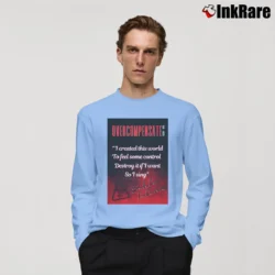 Men’s Overcompensate Twenty One Pilots Long-Sleeve Shirt in light blue | Sleek, Lightweight, Year-Round Wear