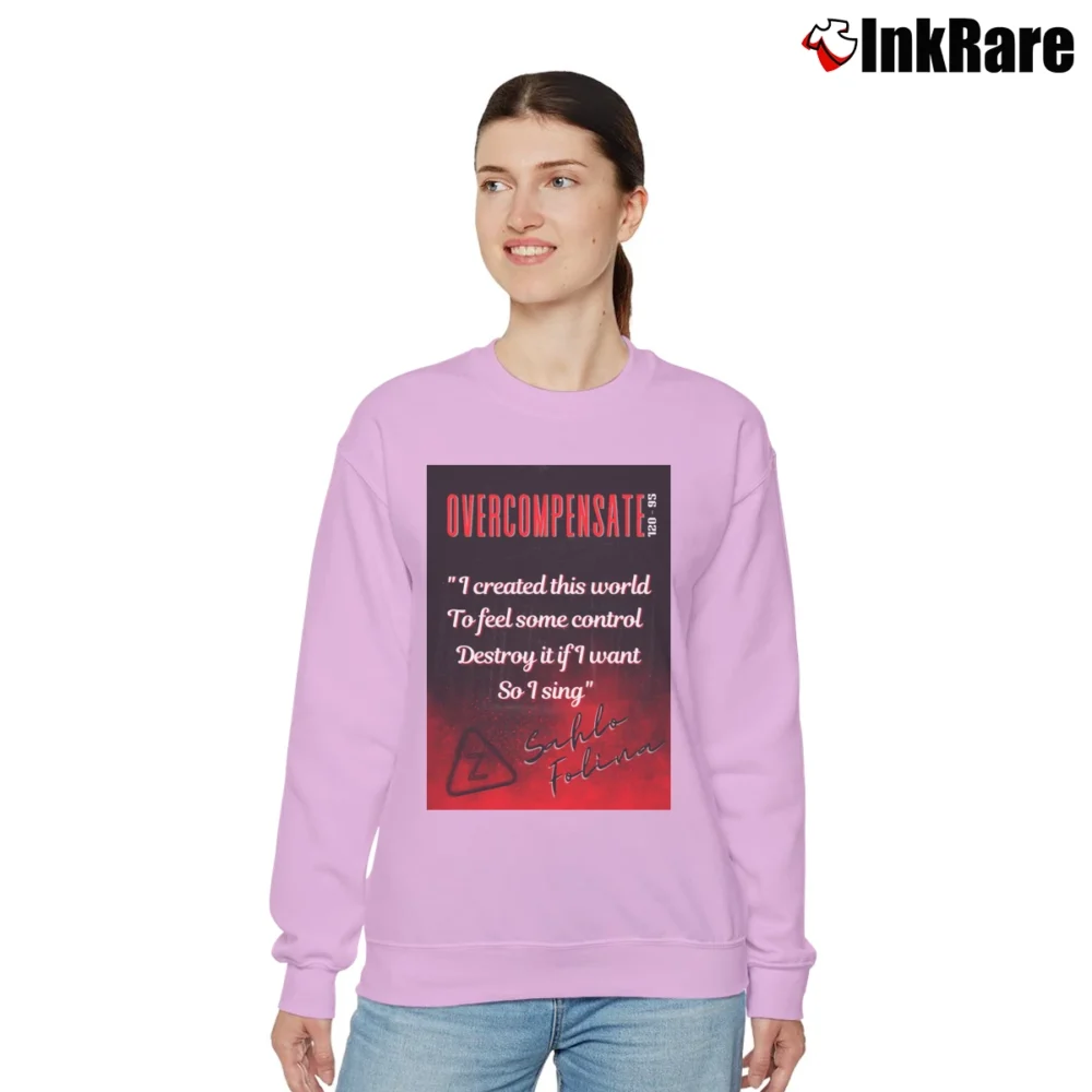 Women’s Overcompensate Twenty One Pilots Relaxed Sweatshirt in light pink | Soft, Laid-Back Vibe