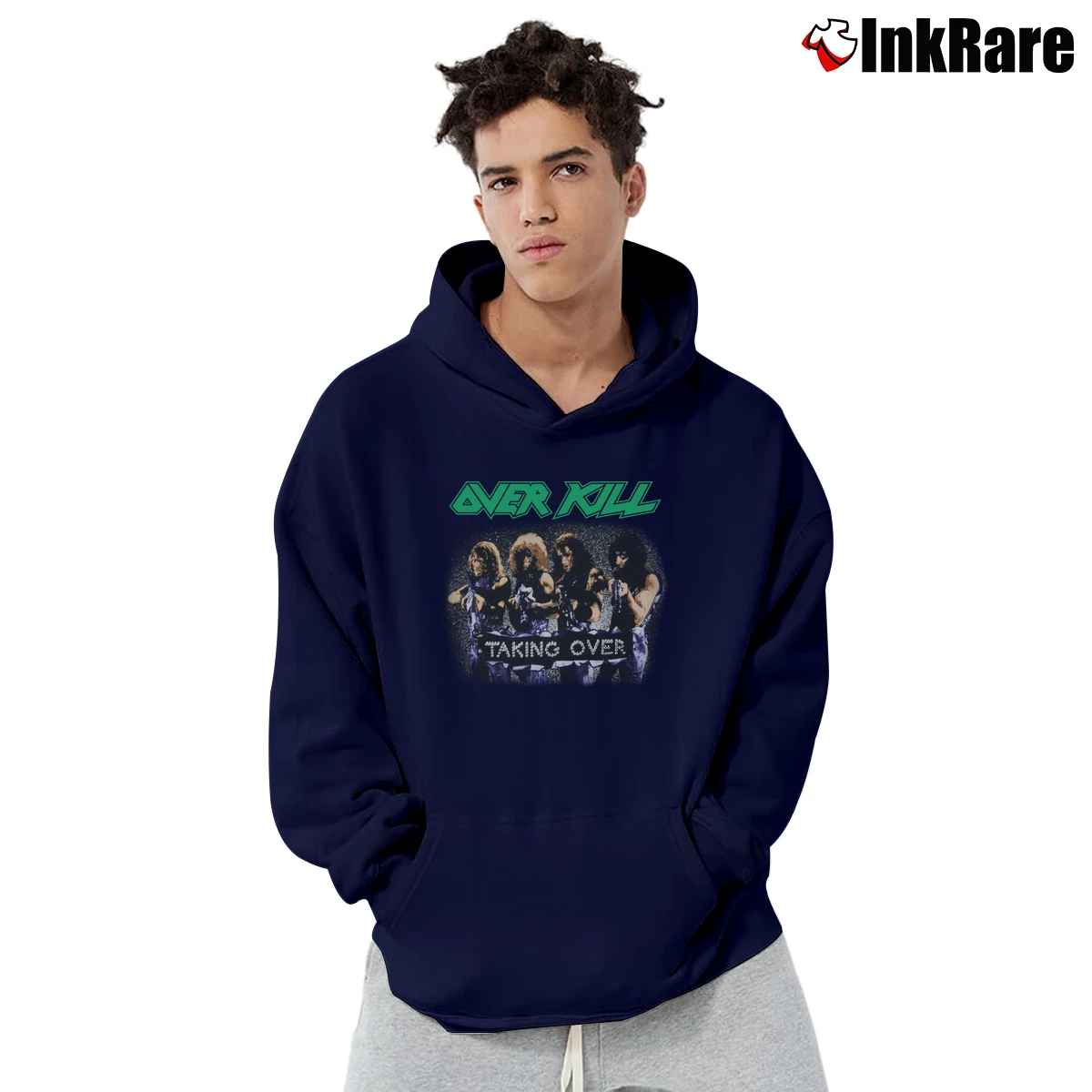 Overkill Taking Over Men’s Pullover Hoodie in navy – Ultimate Warmth Men’s Overkill Taking Over Pullover Hoodie in navy | Cozy, Durable, Modern Fit