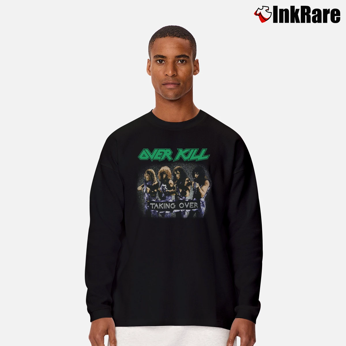 Overkill Taking Over Men’s Long-Sleeve Tee in black – Versatile Layering Men’s Overkill Taking Over Long-Sleeve Shirt in black | Sleek, Lightweight, Year-Round Wear