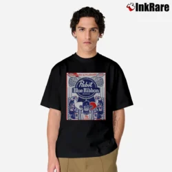 Men’s Pabst Blue Ribbon Art Design Classic T-Shirt in black | Soft, Breathable Everyday Wear